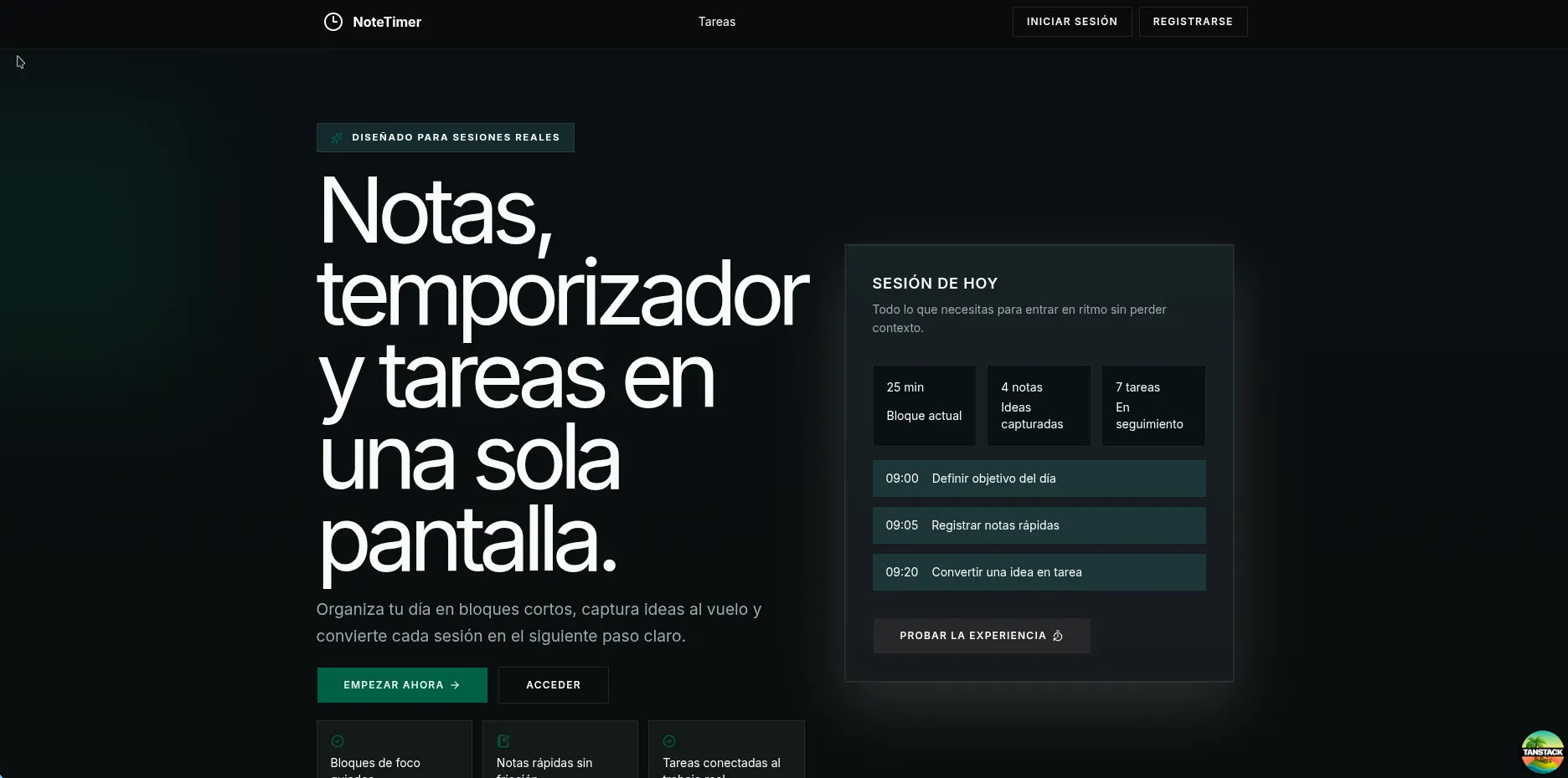 proyecto donde se ve una aplicación para gestionar proyectos y horarios